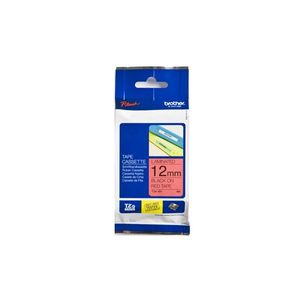 Huismerk Brother TZe-431 Labeltape 12mm Zwart op Rood