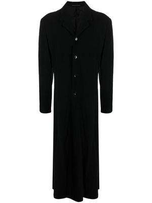 Yohji Yamamoto manteau à revers crantés - Noir