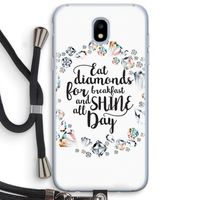 Diamonds: Samsung Galaxy J5 (2017) Transparant Hoesje met koord