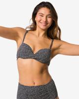 HEMA Damesbikinitop Iris push-up zwart/wit (zwart/wit)