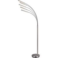 LED Vloerlamp 15W Dimbaar - Warm Wit 3000K - Mat Nikkel Aluminium