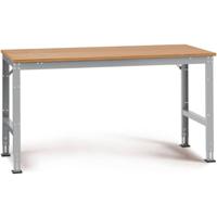 Manuflex AU4135.9006 Werk achtergrond tafel universele standaard met multiplex plaat, bxdxh = 2000 x 1200 x 760-870 mm Aluminium-zilver