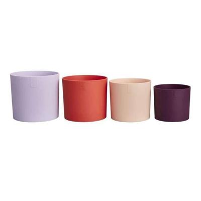 Bloempot - Elho - Lex Pott - Set 15 - Paars Rood Roze Violet - L 15 x B 14,8 x H 14 cm - Binnen - 100% gerecycled