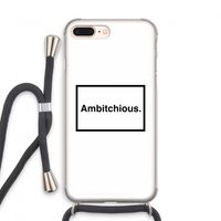 Ambitchious: iPhone 8 Plus Transparant Hoesje met koord