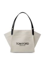 TOM FORD sac Amalfi médium en toile - Tons neutres