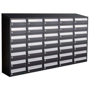Allux Hive Set 5-Breed, 7-Hoog Met Dak Zwart - 40030070_5x7d
