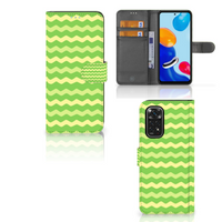 Xiaomi Redmi Note 11/11S Telefoon Hoesje Waves Green - thumbnail