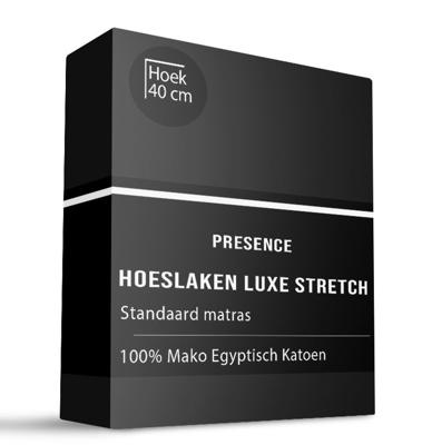 Hoeslaken - Mako Jersey Katoen - Antraciet - 140160x200cm - Antraciet - Presence - Dekbed-Discounter.nl