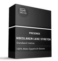 Hoeslaken - Mako Jersey Katoen - Antraciet - 140160x200cm - Antraciet - Presence - Dekbed-Discounter.nl