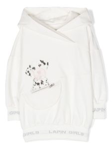 Lapin House robe imprimée à capuche - Blanc