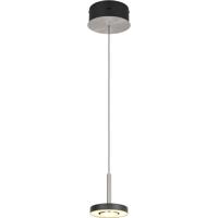 LED Hanglamp - Trio Select Guano - 1 Lichtpunt van 8 Watt - Dimbaar - Aanpasbare Lichtkleur - Hoogte Aanpasbaar zonder Contragewicht - Draaibaar - Mat Nikkel - Metaal