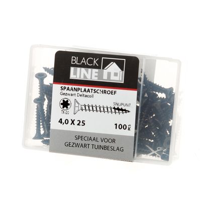 Spaanpl.schr.zwart pk tx20 4.0X25(100)