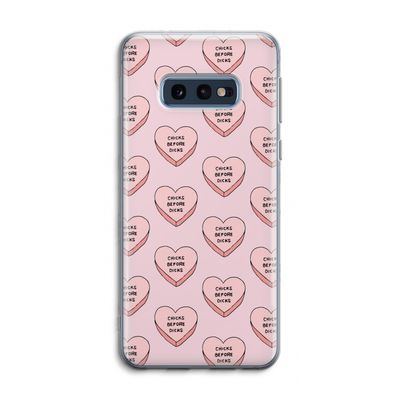 Chicks before dicks: Samsung Galaxy S10e Transparant Hoesje