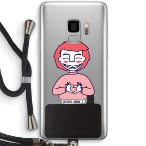 Hartje: Samsung Galaxy S9 Transparant Hoesje met koord