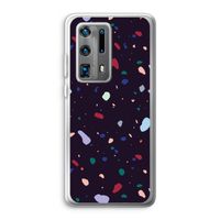 Dark Rounded Terrazzo: Huawei P40 Pro Plus Transparant Hoesje