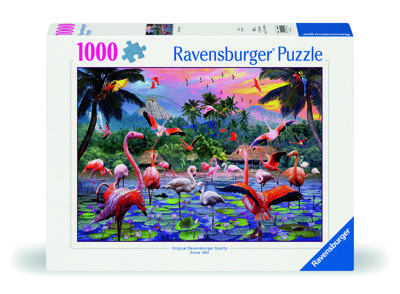 Ravensburger puzzel Roze flamingo&apos;s 1000 stukjes