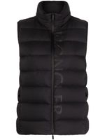 Moncler gilet matelassé à logo imprimé - Noir