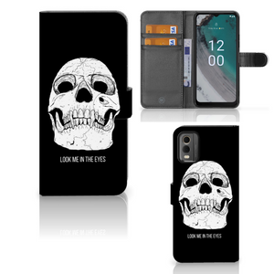 Telefoonhoesje met Naam Nokia C32 Skull Eyes