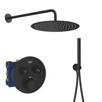 Grohe Grohtherm Smartcontrol inbouw regendouche met 30cm hoofddouche en wandarm zwart mat - thumbnail