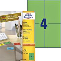 Etiket avery 3458 105x148mm a6 groen 400st