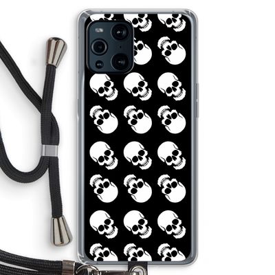 Musketon Skulls: Oppo Find X3 Transparant Hoesje met koord