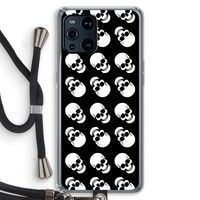 Musketon Skulls: Oppo Find X3 Transparant Hoesje met koord