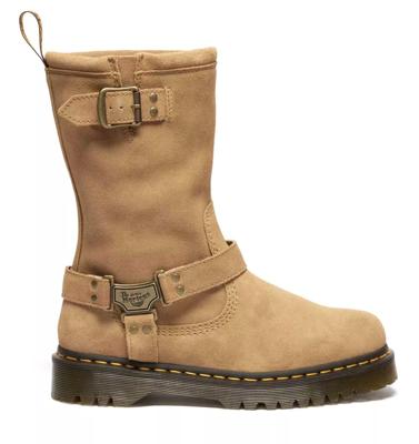 Dr. Martens Anistone Hi biker boot beige Leer Dames