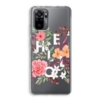 Hello in flowers: Xiaomi Redmi Note 10 Pro Transparant Hoesje