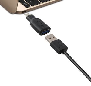 USB 3.0 / USB 3.1 Type-C Ksix Adapter - Zwart