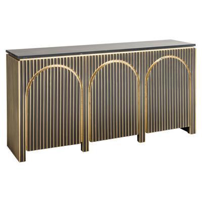 Dressoir Les Arcs 3-deurs (Geborsteld Goud)
