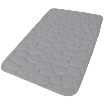 Urban Living Badkamerkleedje/badmat tapijt - memory foam - steengrijs - 50 x 80 cm