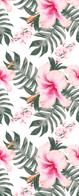 Behang bloemen Orchidee roos patroon
