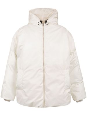 Bally doudoune zippée à capuche - Blanc