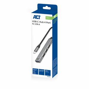 ACT Connectivity USB-C hub, 3x USB-A 2.0 en 1x USB-A 3.0 usb-hub