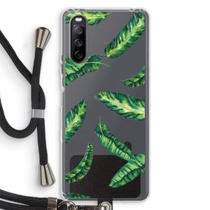 Lange bladeren: Sony Sony Xperia 10 III Transparant Hoesje met koord