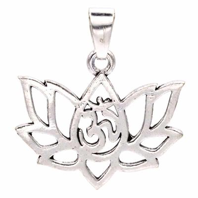 Hanger Lotus Messing Zilverkleur