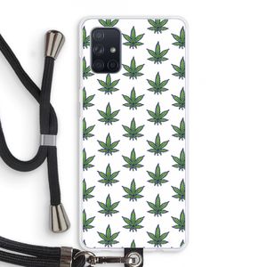 Weed: Samsung Galaxy A71 Transparant Hoesje met koord