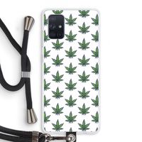 Weed: Samsung Galaxy A71 Transparant Hoesje met koord Weed: Samsung Galaxy A71 Transparant Hoesje met koord