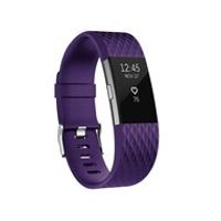 Fitbit Charge 2 siliconen bandje - Maat: Large - Paars - thumbnail