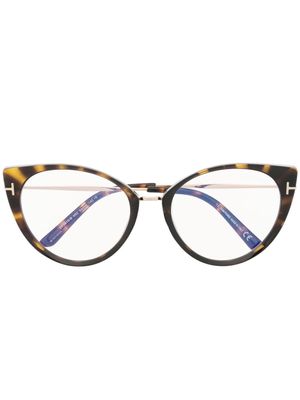 TOM FORD Eyewear lunettes de vue à monture papillon - Marron