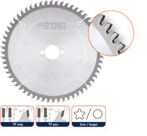 Rotec HM zaagblad voor NF-metalen, ø190x2,6xSter Z=54 TF pos - 5551055