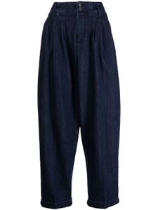 YMC pantalon Keaton à taille haute - Bleu