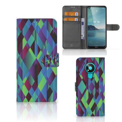 Nokia 3.4 | Book Case | Abstract Green Blue