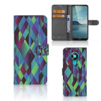 Nokia 3.4 | Book Case | Abstract Green Blue