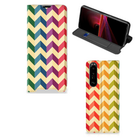 Sony Xperia 1 III Hoesje met Magneet Zigzag Multi Color - thumbnail