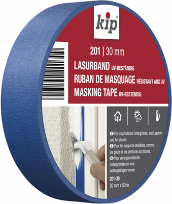 kip 201 uv-bestendige masking tape blauw 24mm x 50m kip 201 uv-bestendige masking tape blauw 24mm x 50m