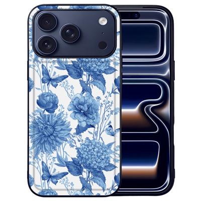 Flowers Blue Back Cover iPhone 17 Pro