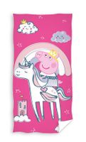 Peppa pig strandlaken Unicorn roze 70 x 140 cm - thumbnail