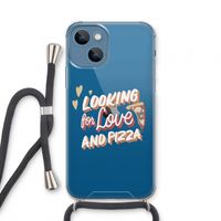 Pizza is the answer: iPhone 13 mini Transparant Hoesje met koord