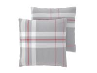 LIVARNO Set van 2 fleece kussenslopen 60 x 50 cm (Geruit)
